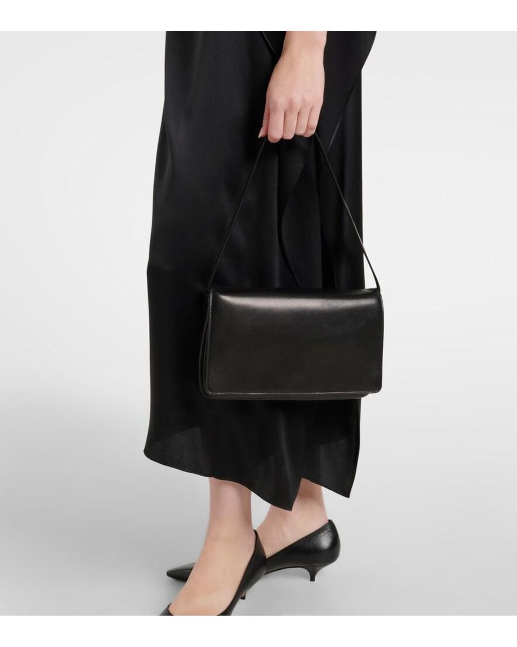 The Row Black Schultertasche Nuance Small Aus Leder