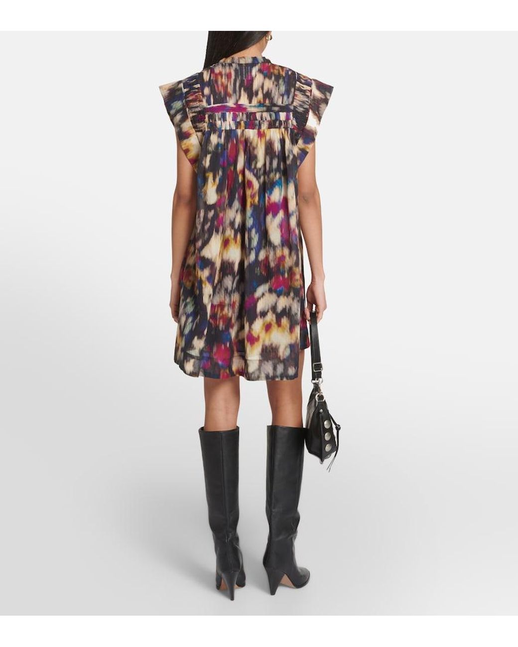 Isabel Marant Black Leaza Cotton Minidress
