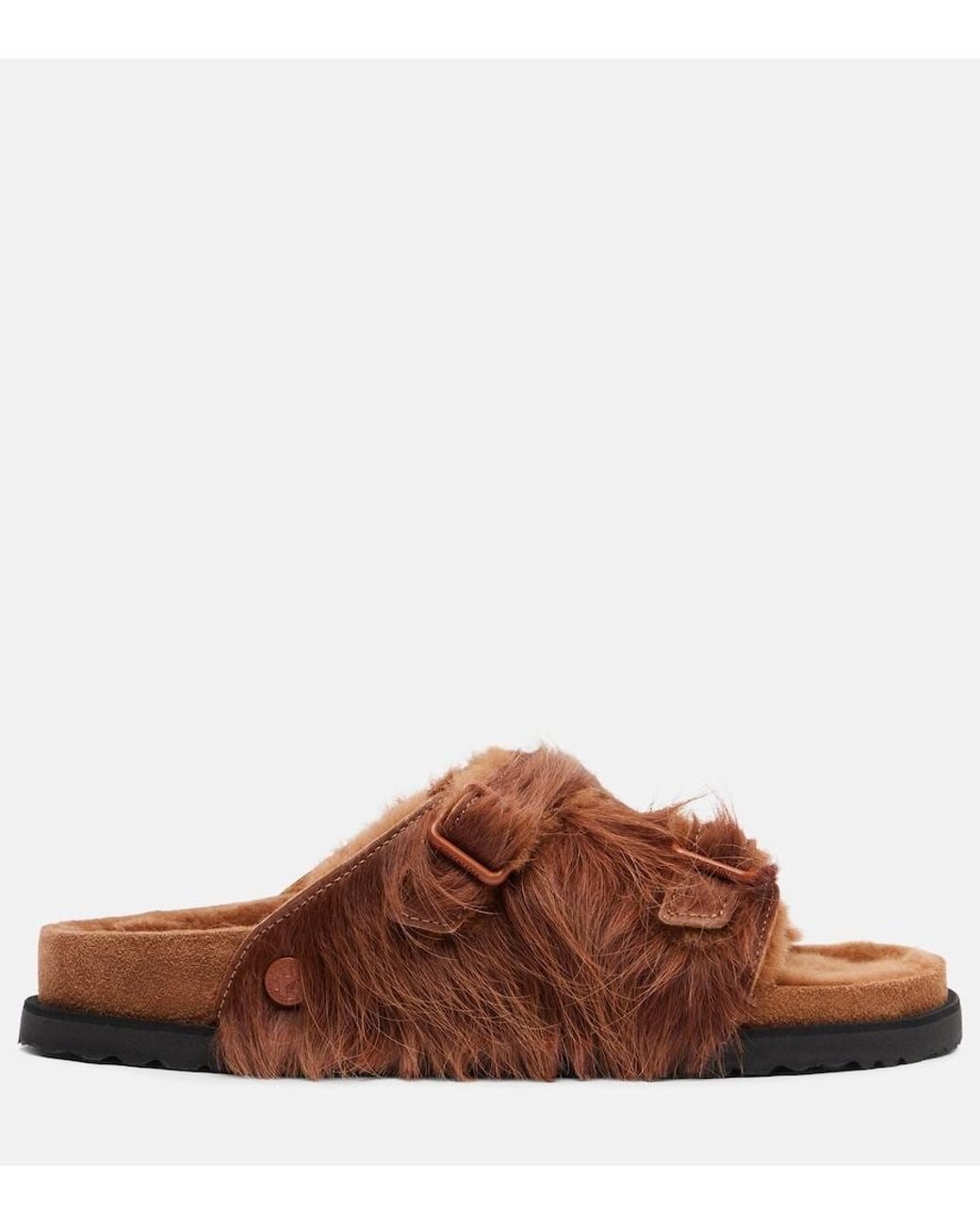 Birkenstock Brown Zurich Shearling Slides