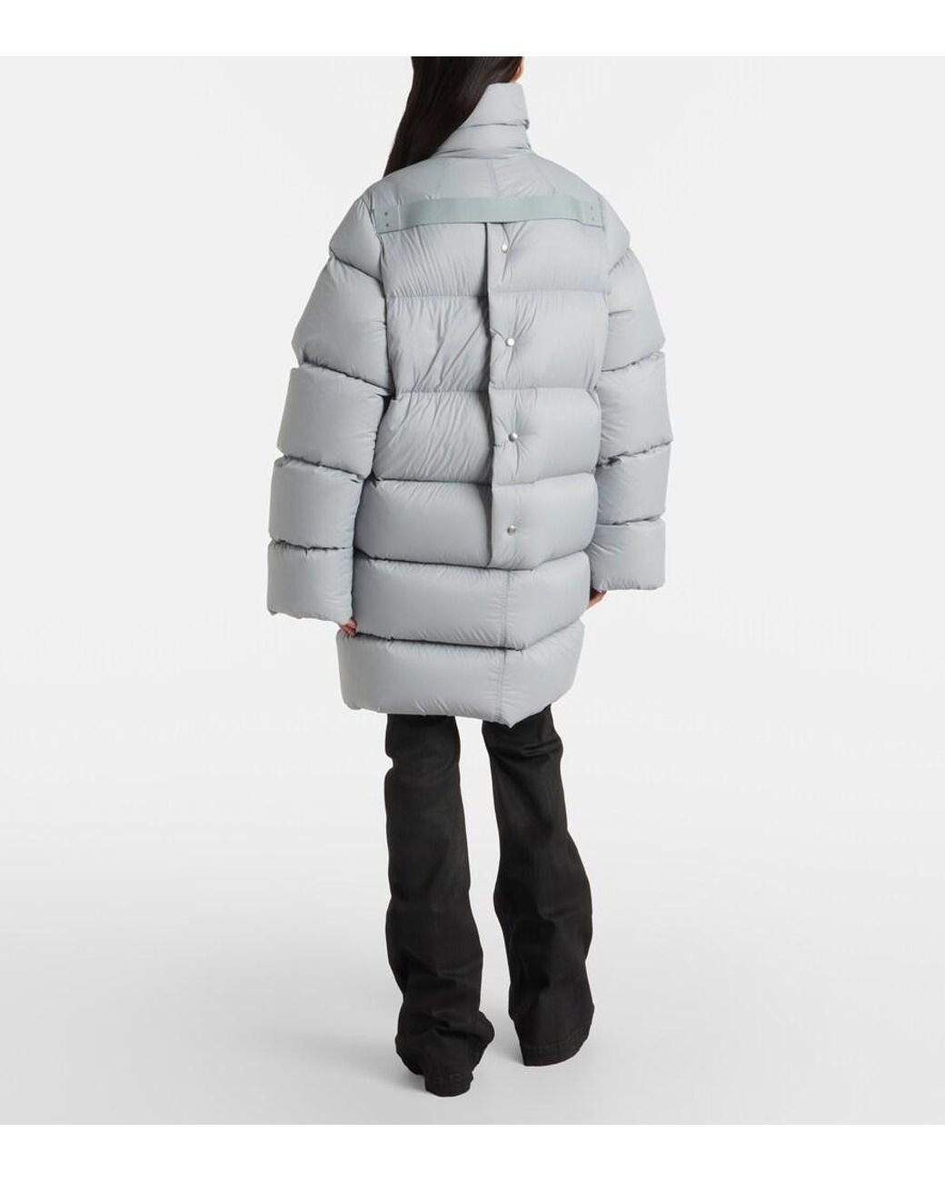 Rick Owens Gray Turtle Oversized Down Jacket