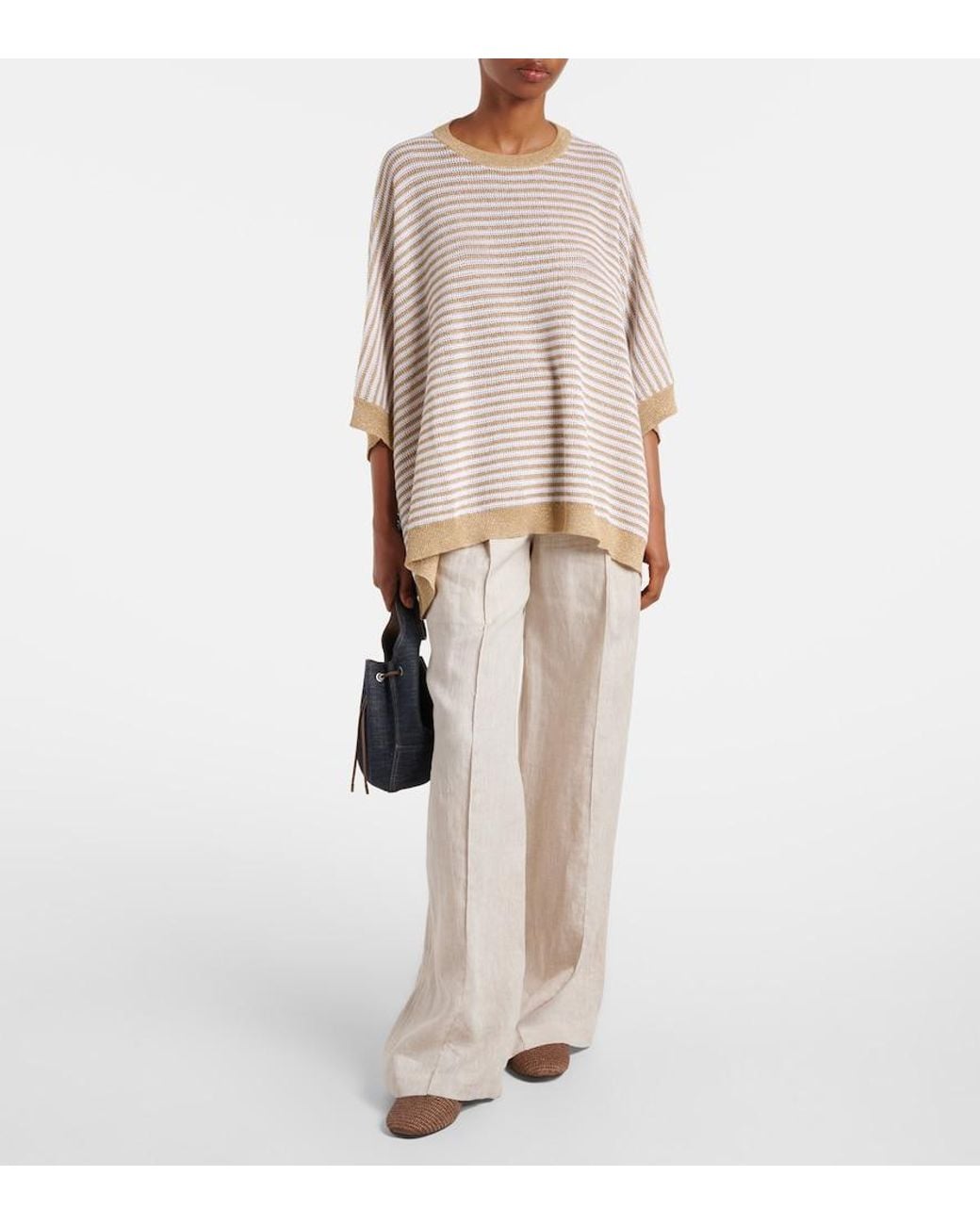 Top Raye Brunello Cucinelli en coloris Natural