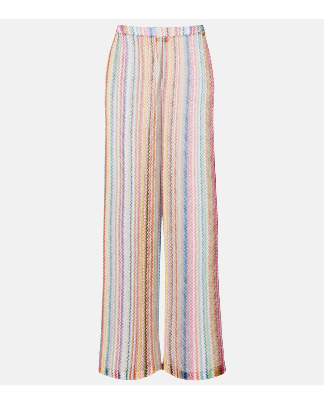Missoni Multicolor Zigzag Palazzo Pants