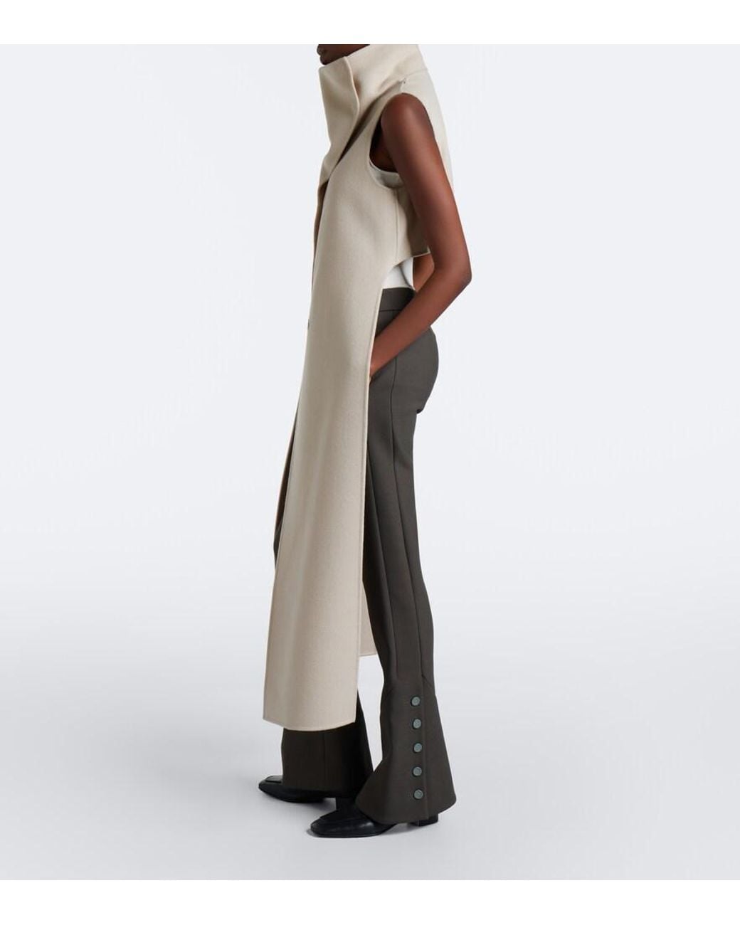 Sportmax Natural Virgin Wool Coat