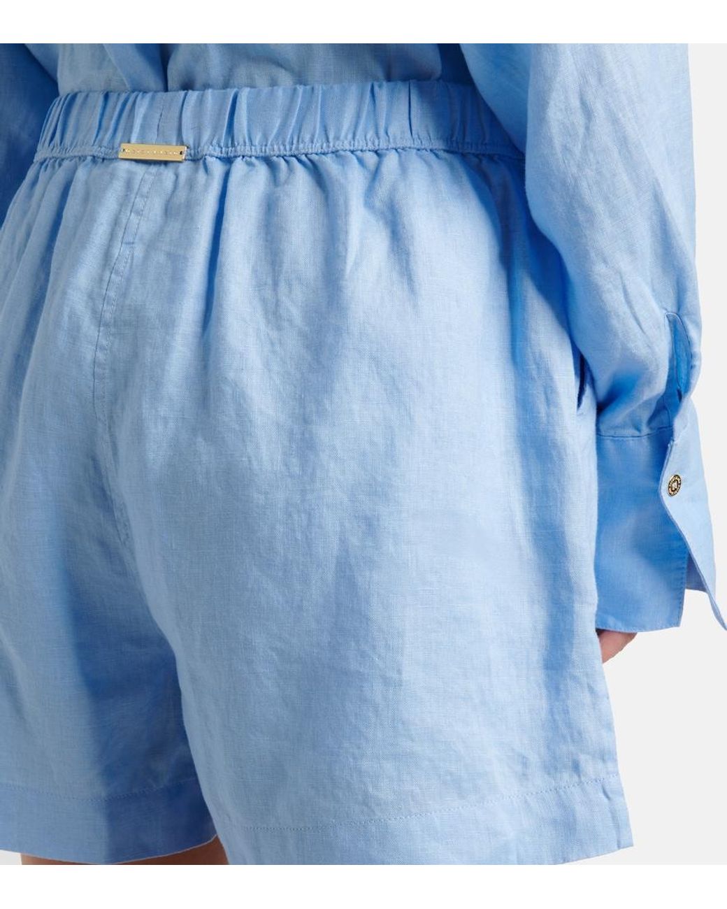 Heidi Klein Blue Linen Shorts