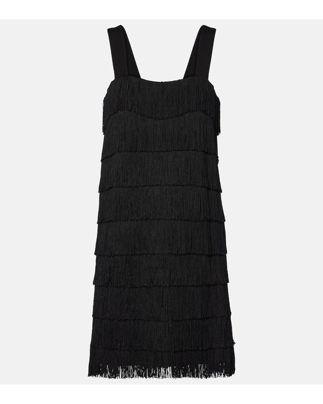 Dorothee Schumacher Black Emotional Essence Fringed Minidress
