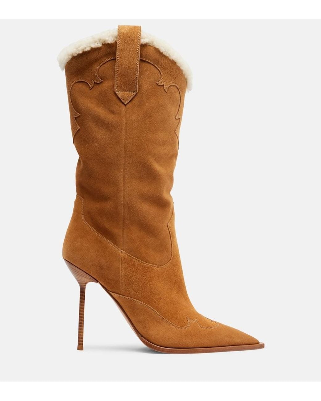 Paris Texas Brown Lidia 105 Suede Cowboy Boots
