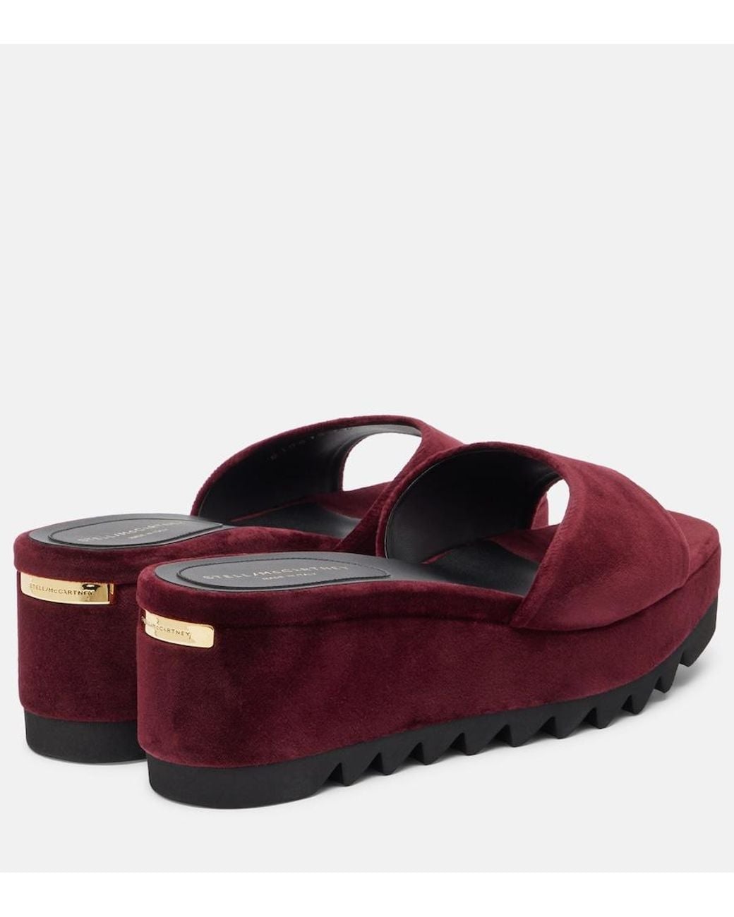 Mules Compensees Sneak Elyse Stella McCartney en coloris Red