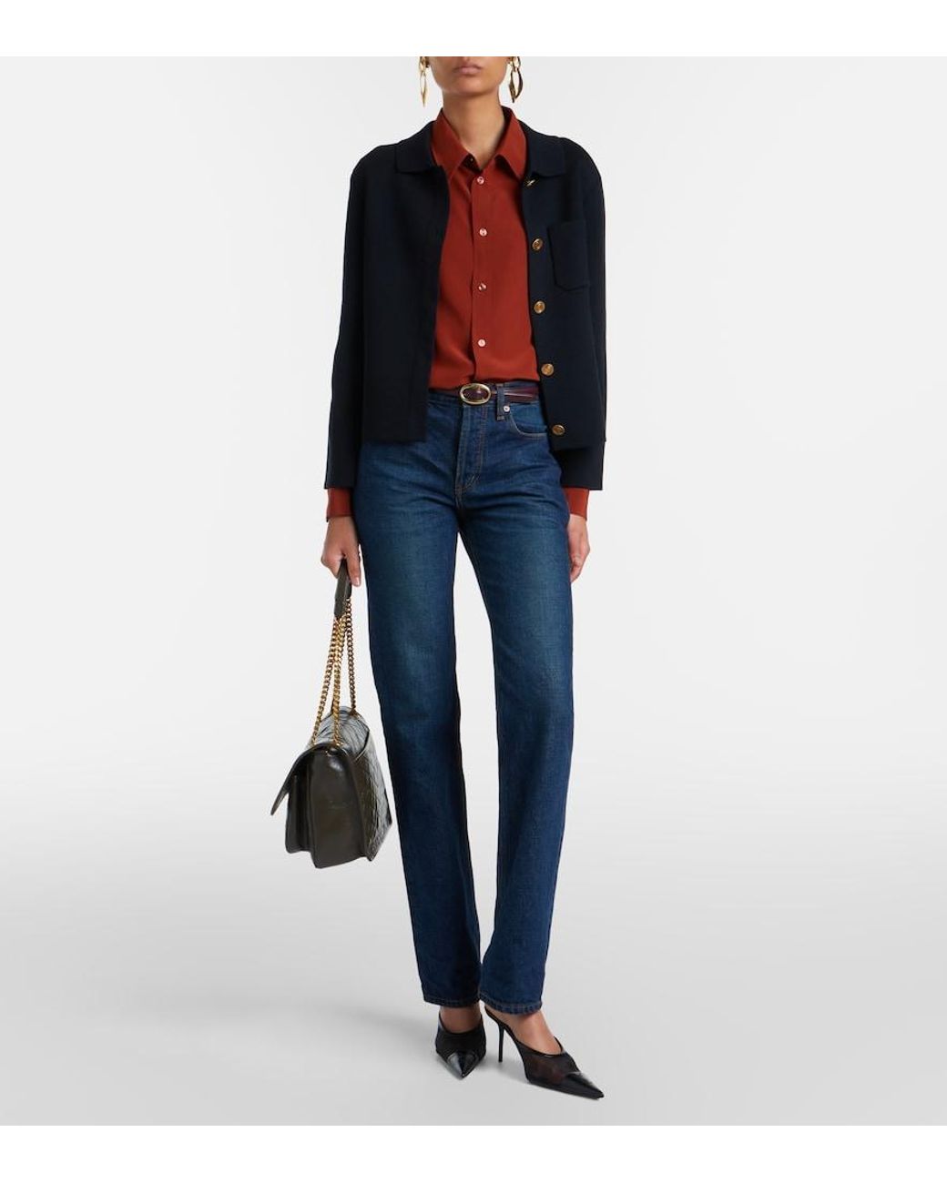 Saint Laurent Black Niki Medium Leather Shoulder Bag