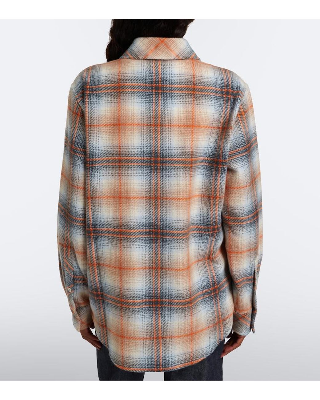 God's True Cashmere Multicolor Ironwood Plaid Cashmere Shirt With Carnelians