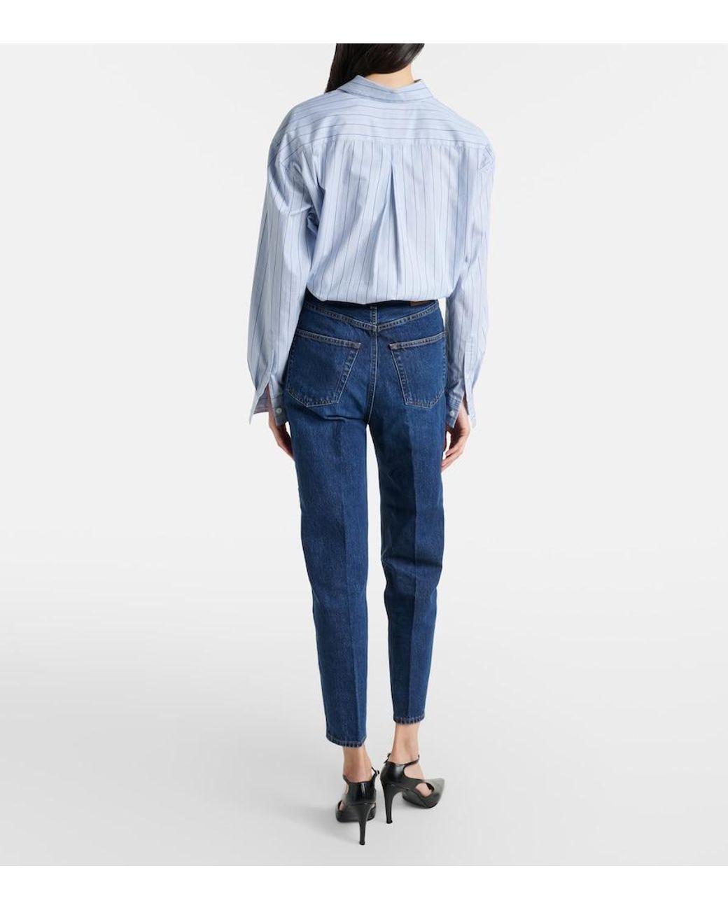 Totême  Blue High-rise Tapered Jeans