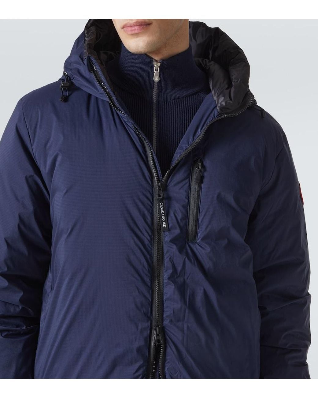 Canada Goose Blue Lodge Hooded Ripstop Shell Jacket for men