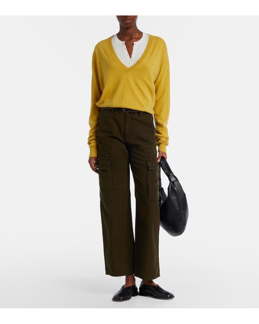 Citizens of Humanity Brown Esme Cotton Twill Cargo Pants