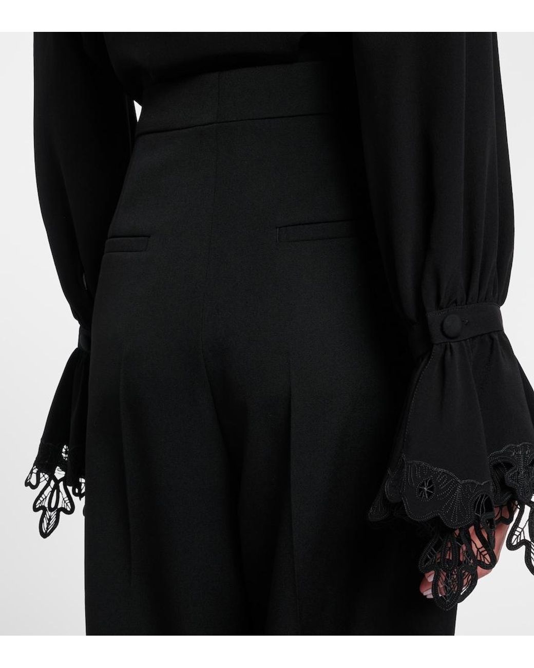 Chloé Black Virgin Wool Balloon Pants