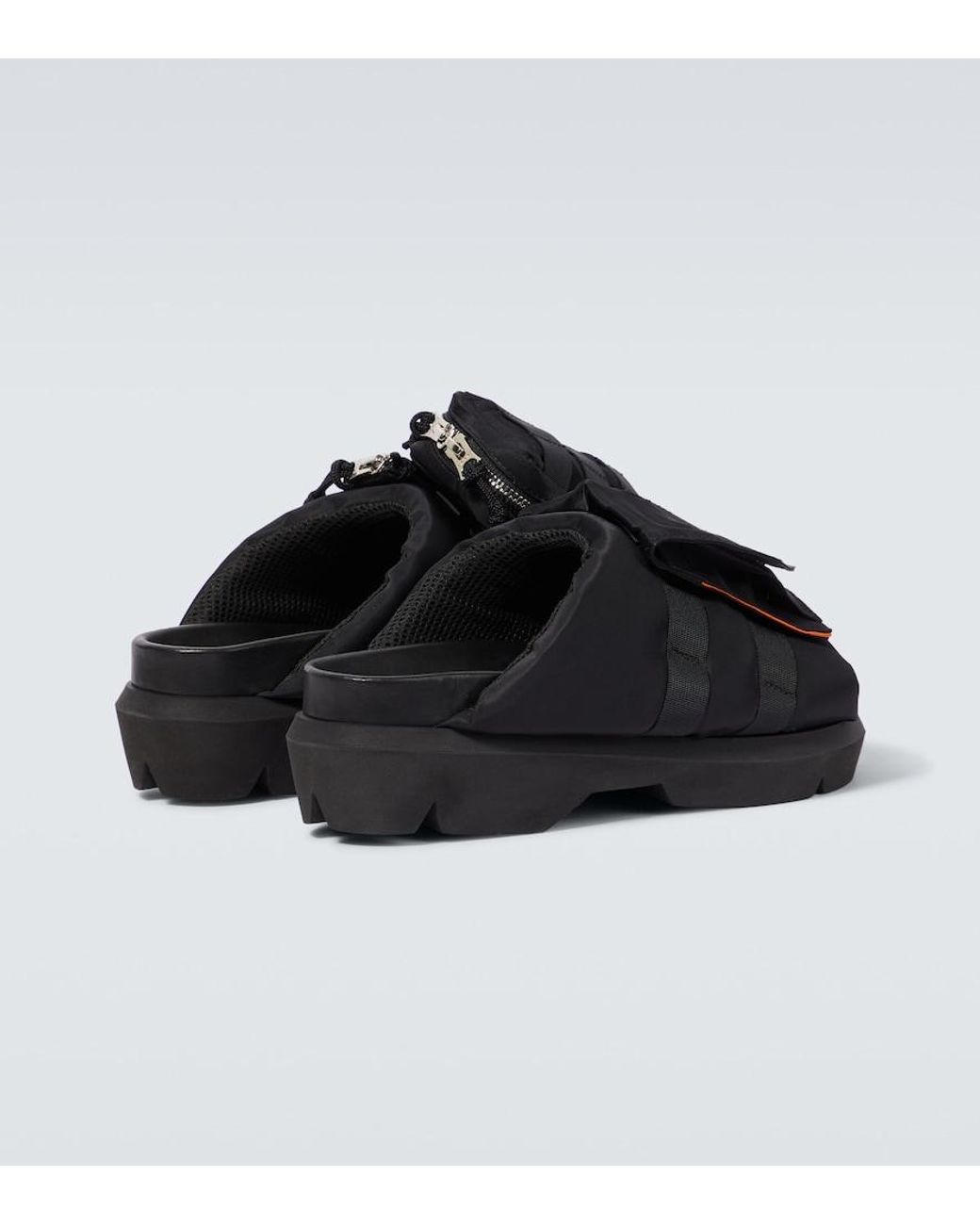Sacai Pantoletten Pockets in Black für Herren
