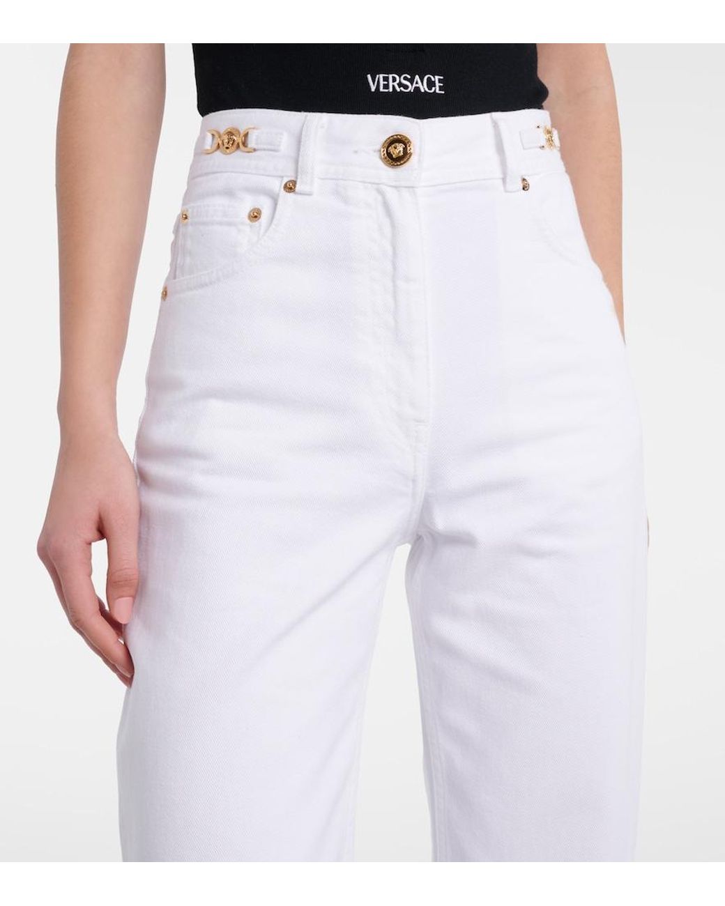 Versace White Medusa '95 Straight Jeans
