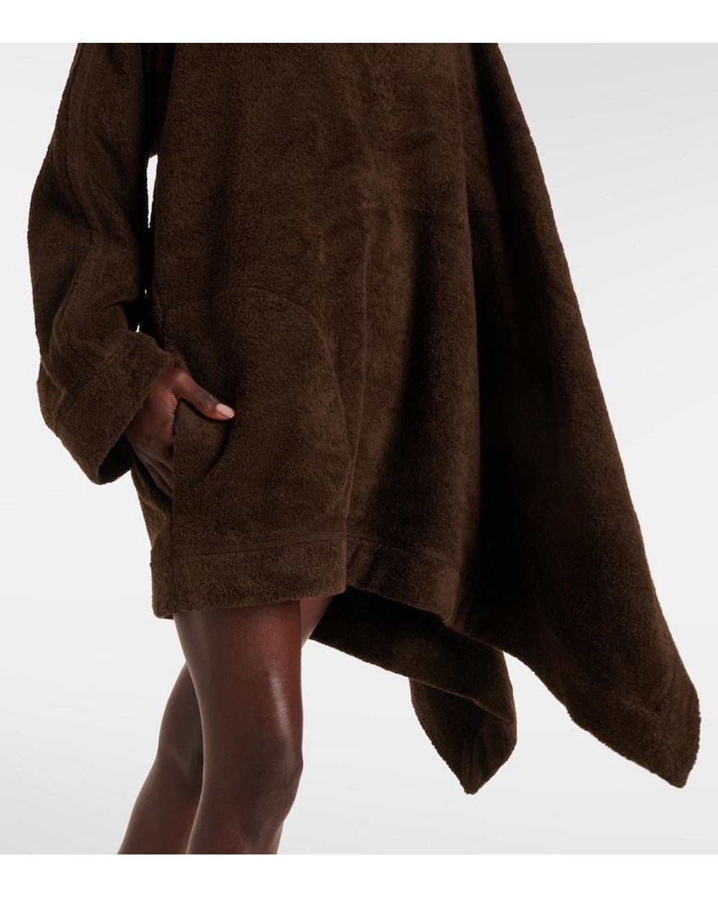 Alaïa Brown Cotton Terry Hoodie