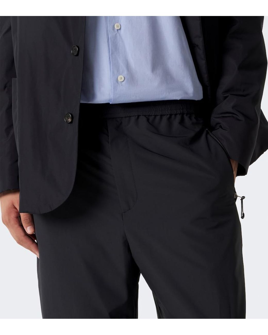 Jil Sander Blue Technical Wide-Leg Pants for men