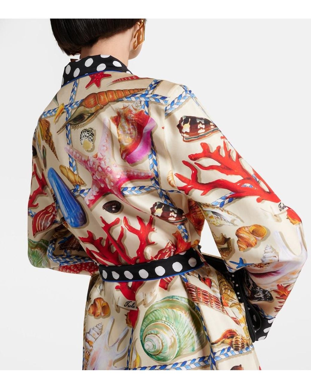 Dolce & Gabbana Multicolor Capri Printed Silk Satin Shirt