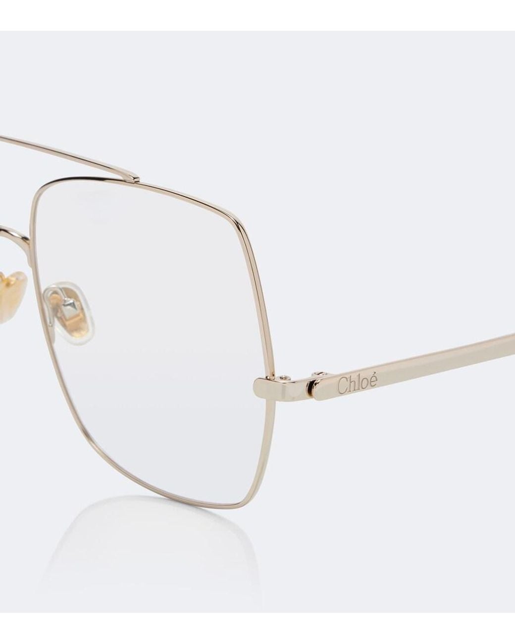 Chloé White Navigator-Brille Aly