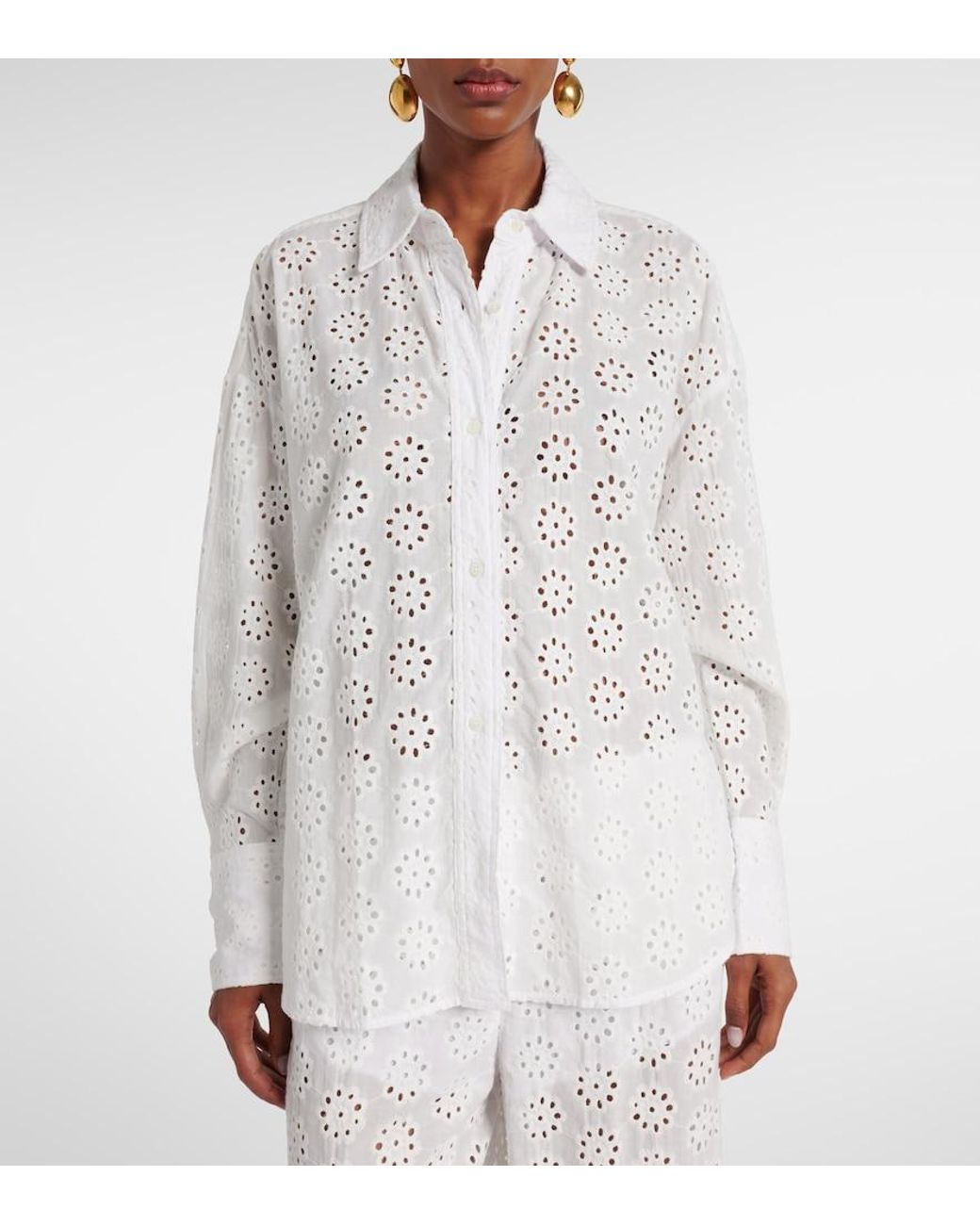 Camisa Colton De Algodon Staud de color White