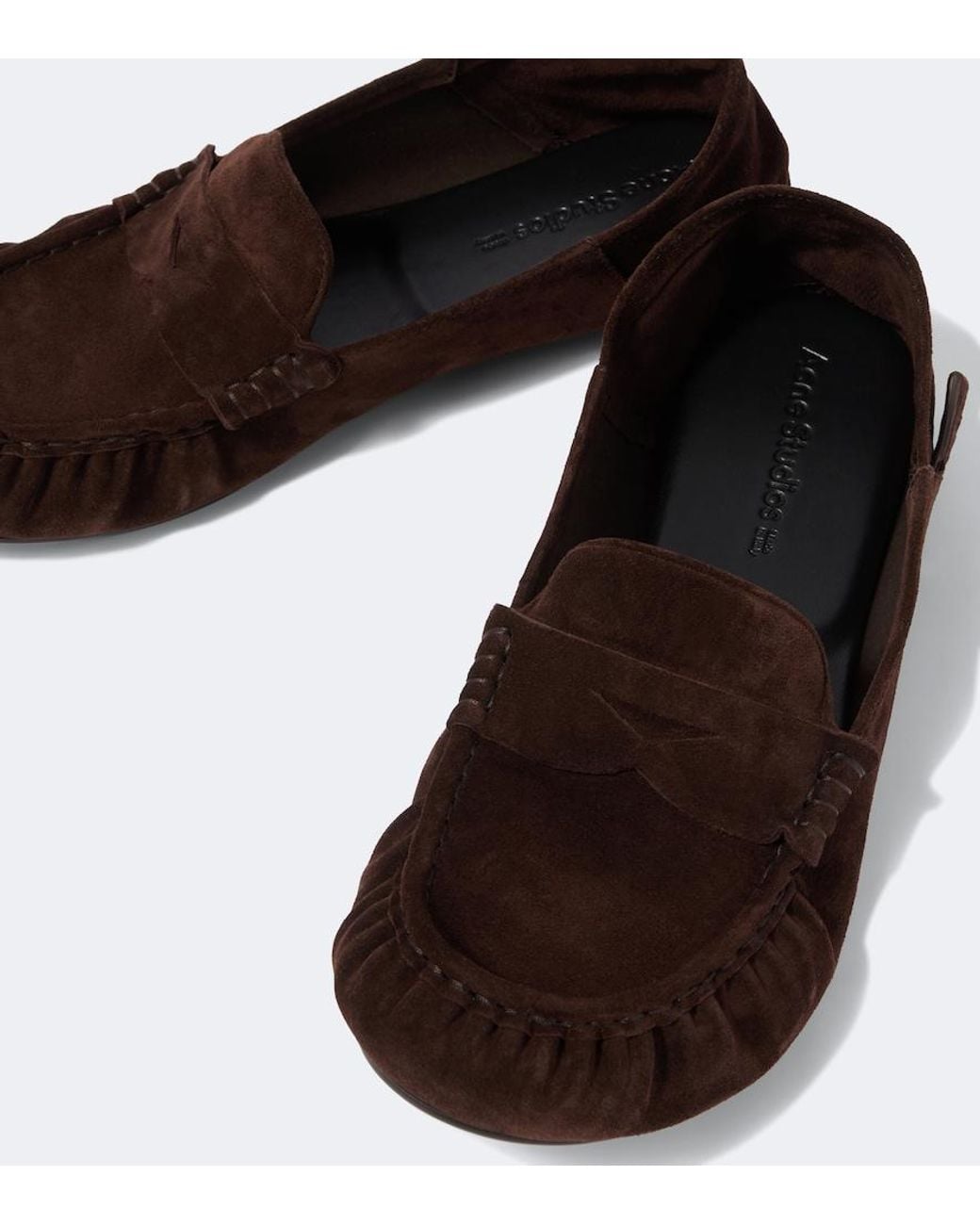 Acne Brown Bojan Suede Loafers for men