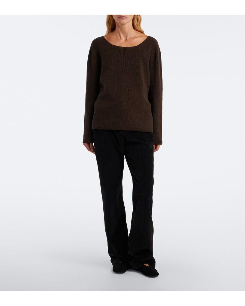 The Row Black Ledi Wool Sweater