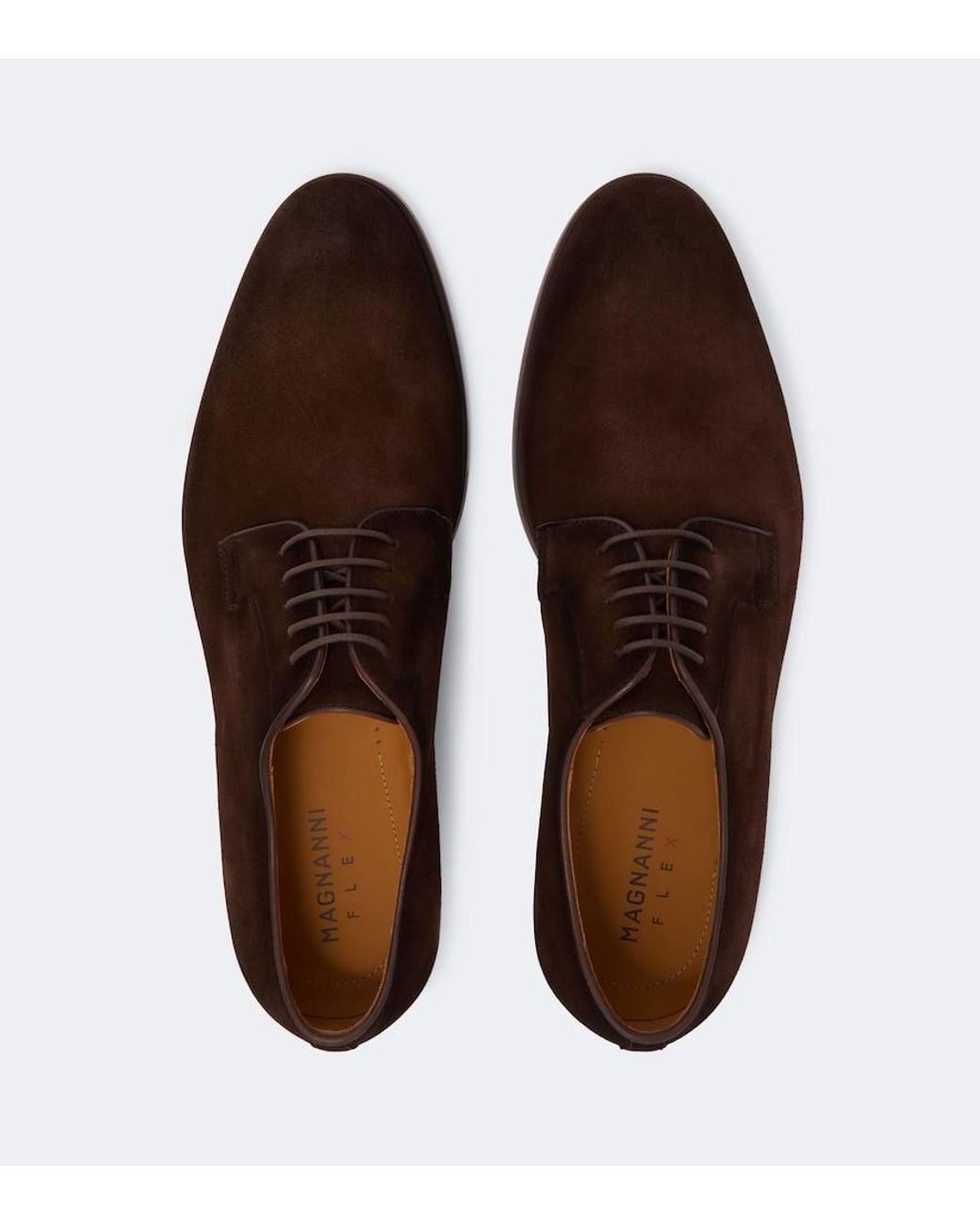 Magnanni Shoes Brown Carbonne Suede Oxford Shoes for men