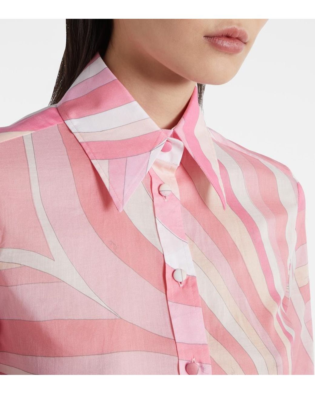 Emilio Pucci Pink Iride Cotton Shirt