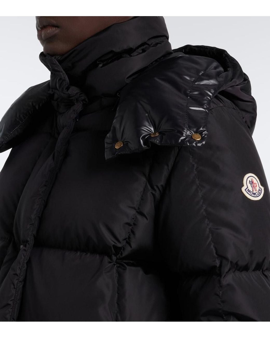 Moncler Black Litte Hooded Down Coat