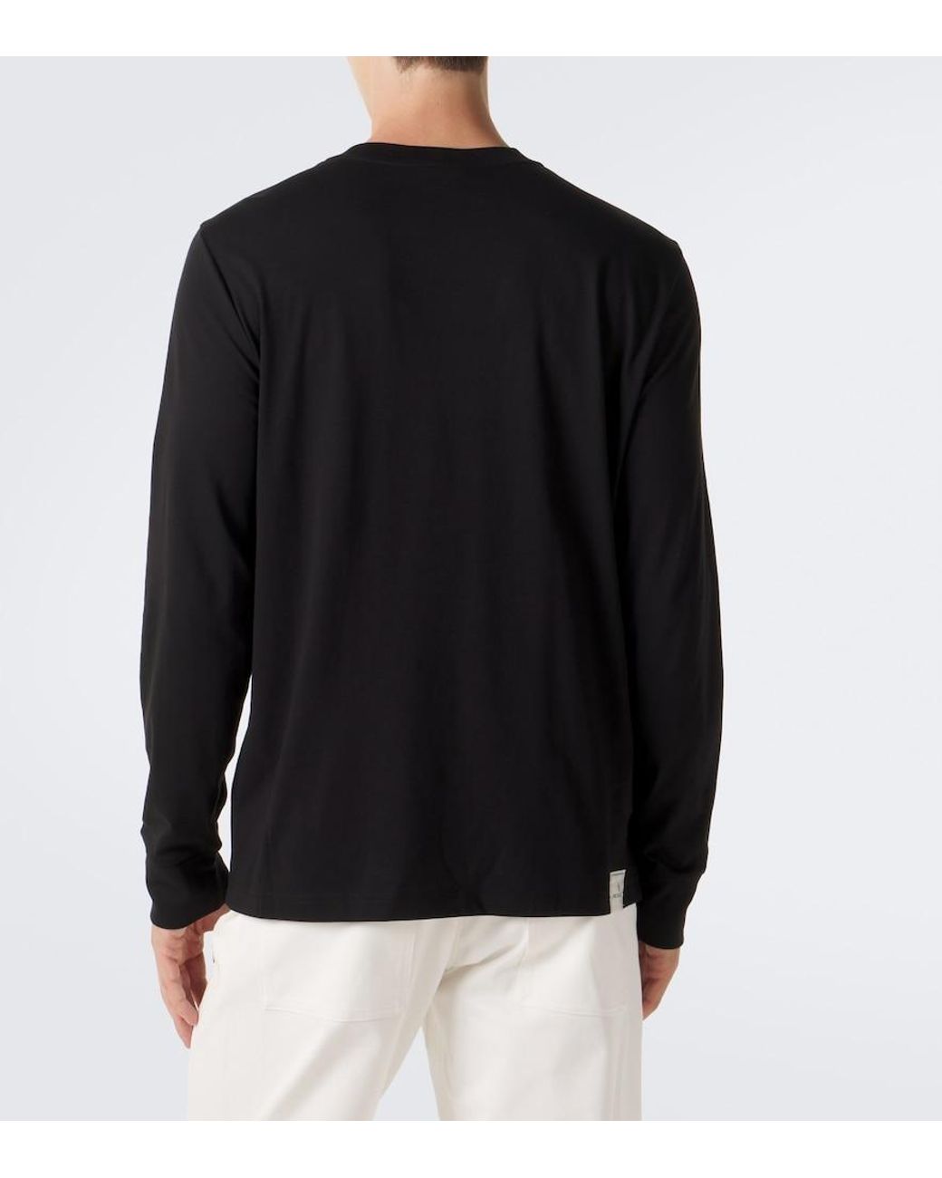 Moncler Black Cotton Jersey T-Shirt for men