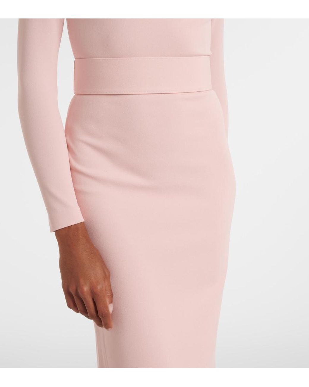 Solace London Pink Sabina Off-Shoulder Gown