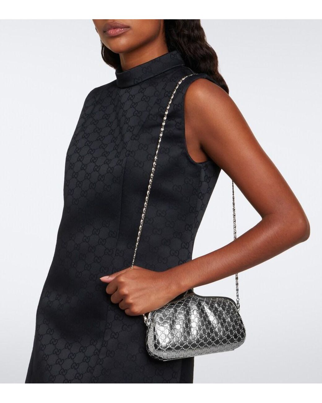 Gucci White Gg Mini Clutch