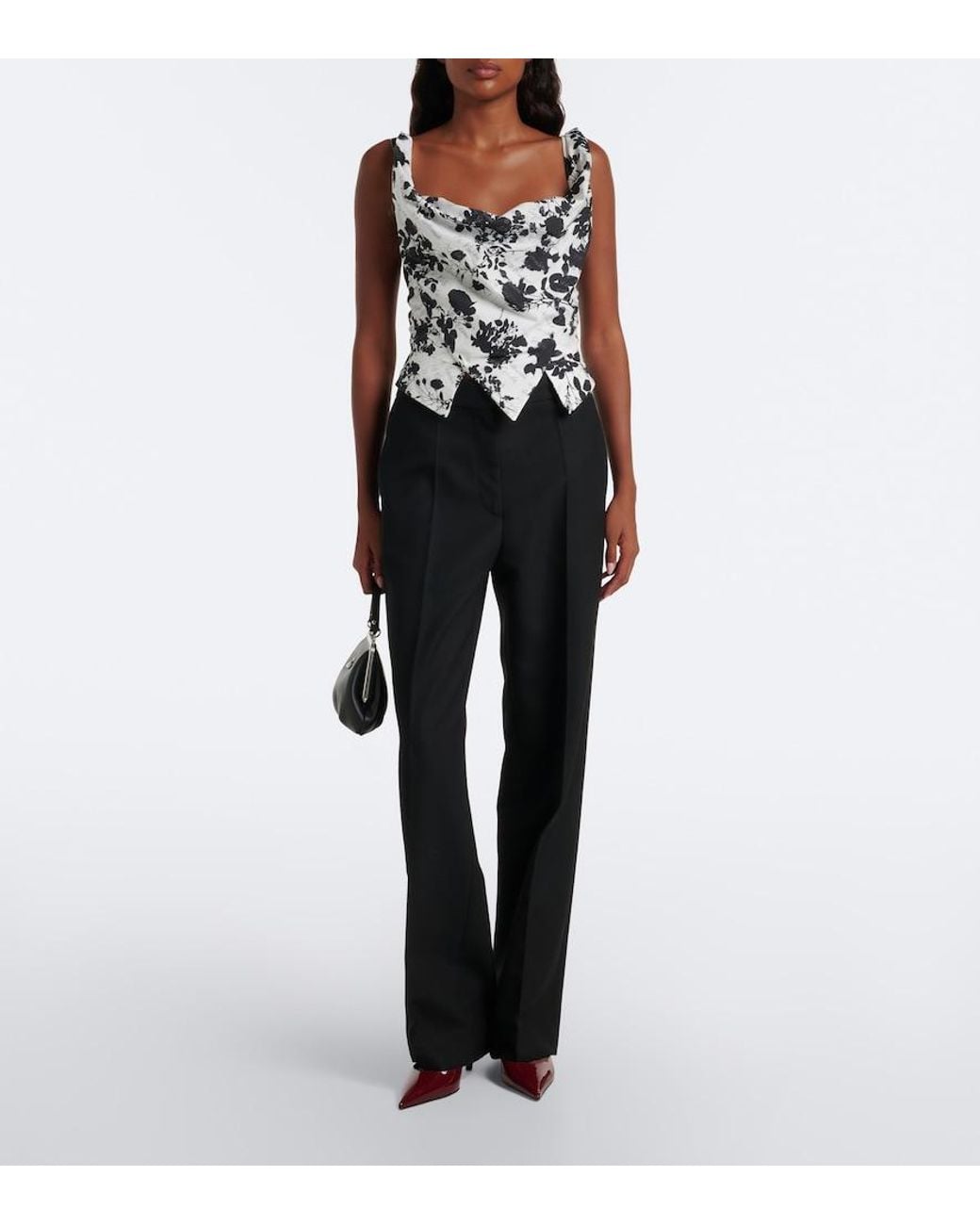Vivienne Westwood White Sunday Floral Bustier Top