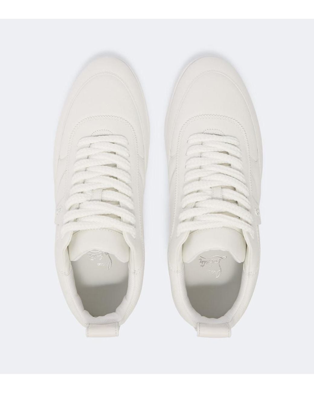 Christian Louboutin White Tutti Rui Leather Low-Top Sneakers for men