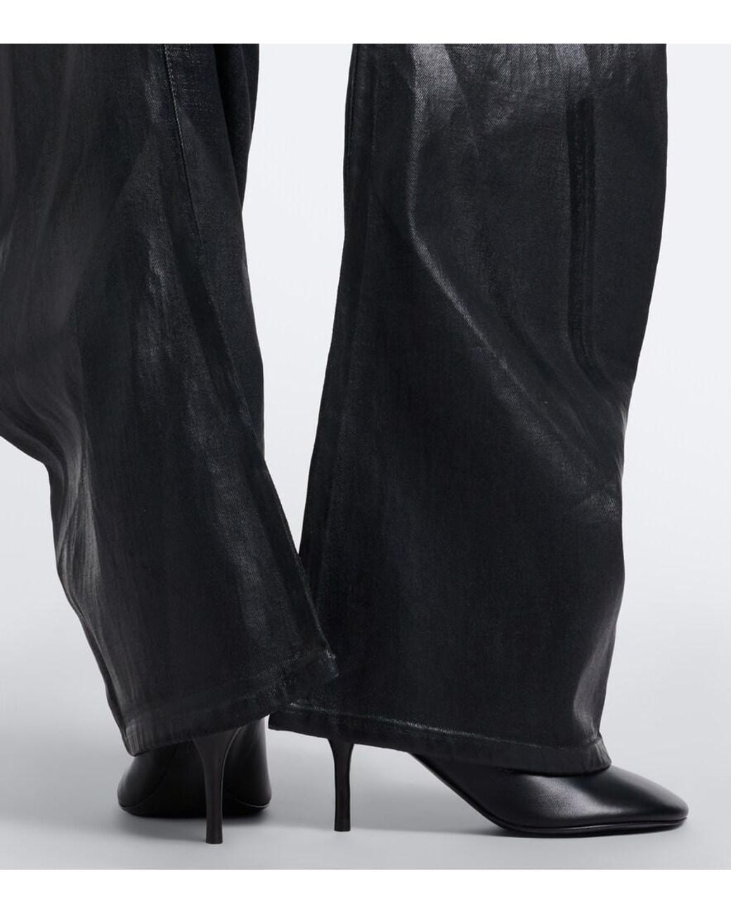Acne Black Pumps Back Aus Leder