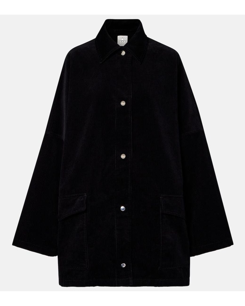Totême Black Cotton Corduroy Overshirt