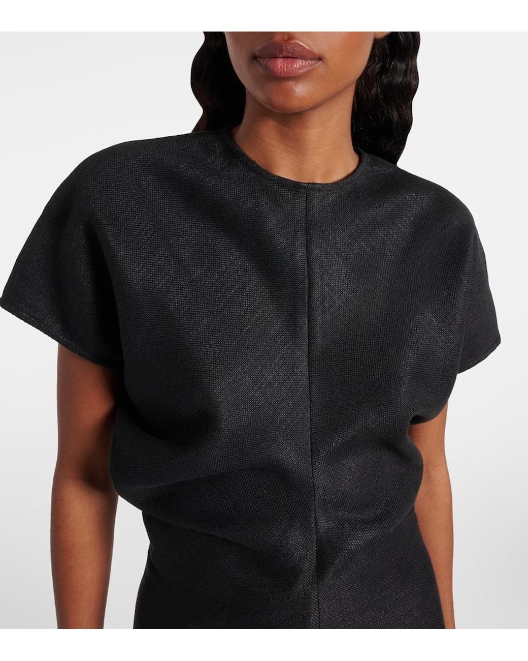 Totême Black Gathered Top