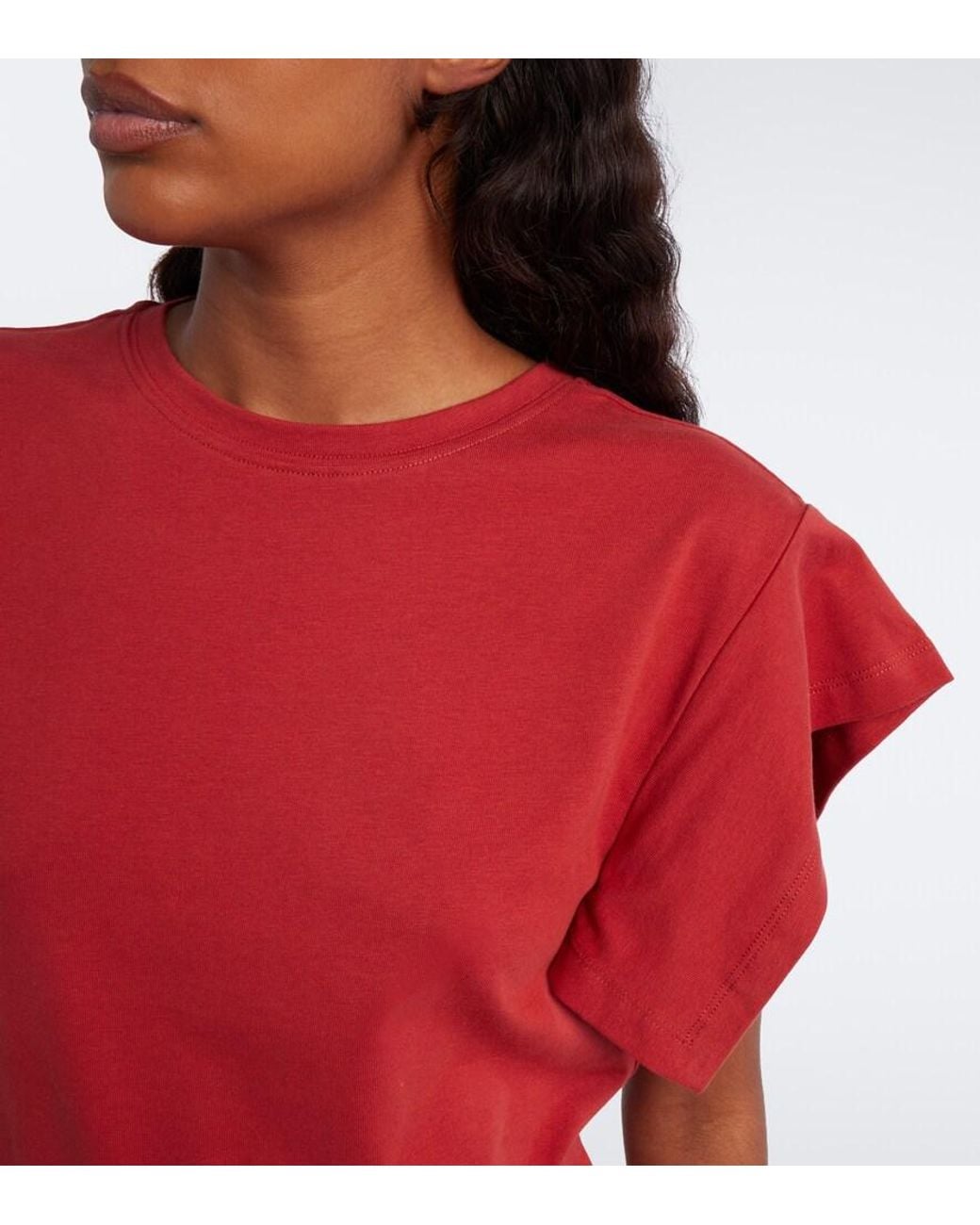 Isabel Marant Red Caliya Cotton Top