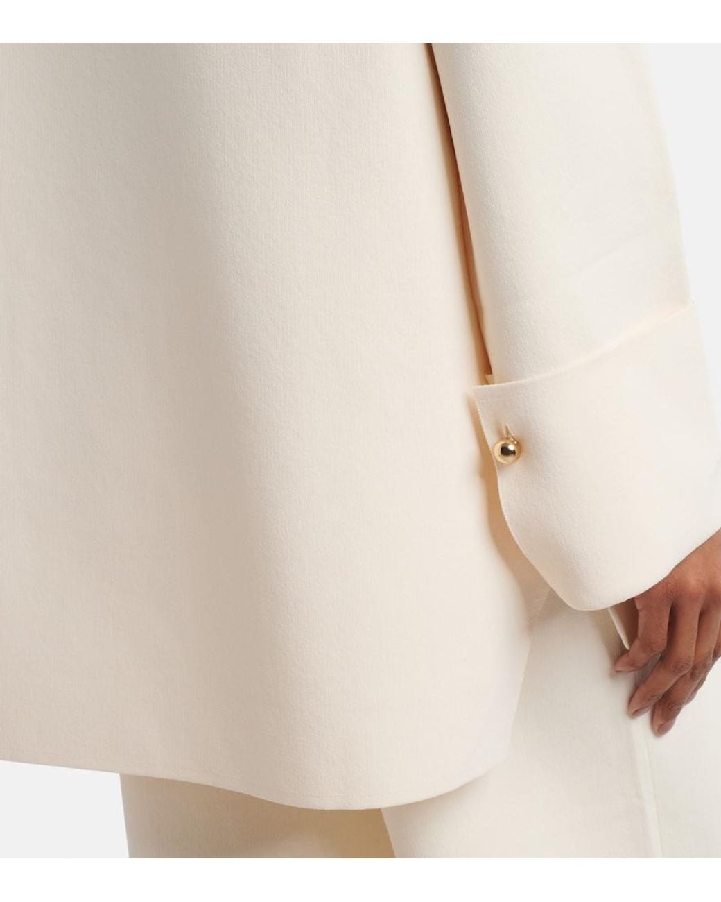 Max Mara White Jersey Top