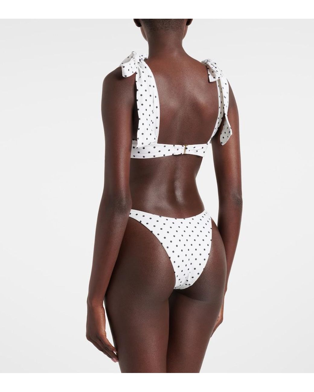 SAME Metallic Lady Polka-Dot Bikini Top