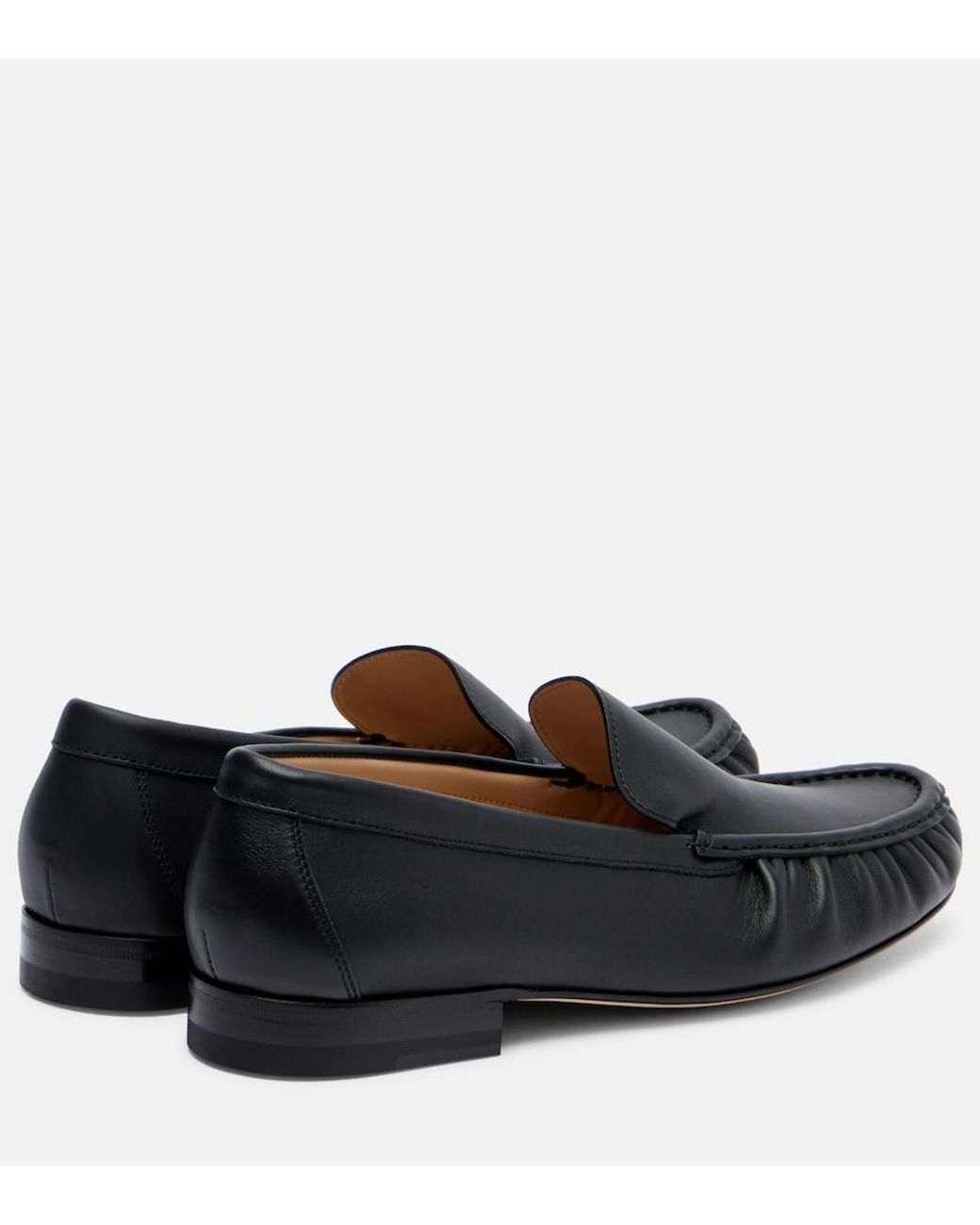 Manolo Blahnik Black Leonda Leather Loafers