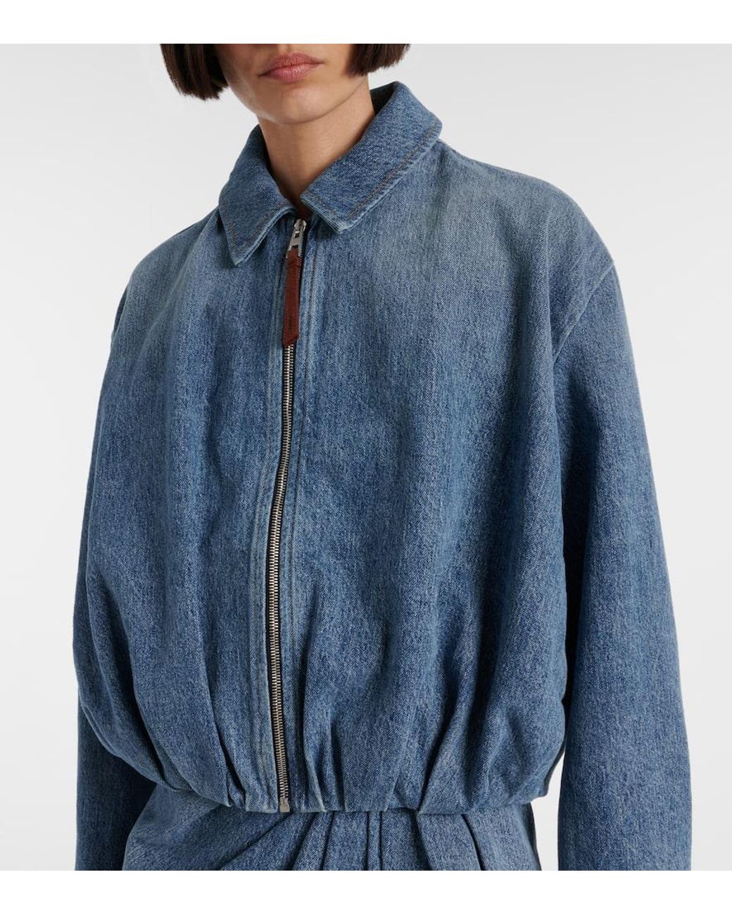 Loewe Blue Draped Denim Jacket