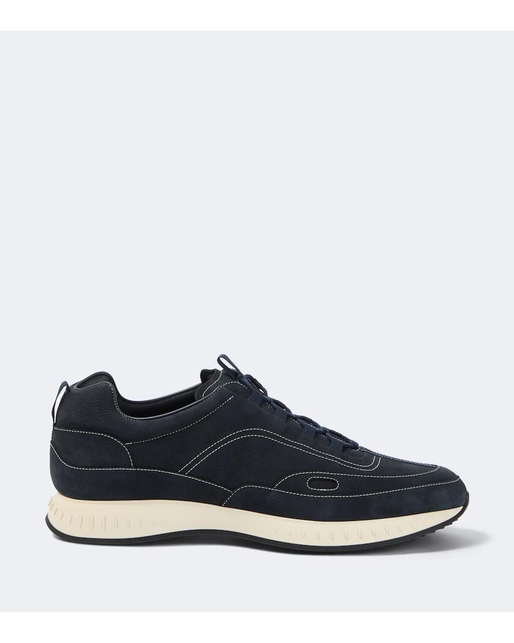 John Lobb Blue Leather Slip-On Sneakers for men