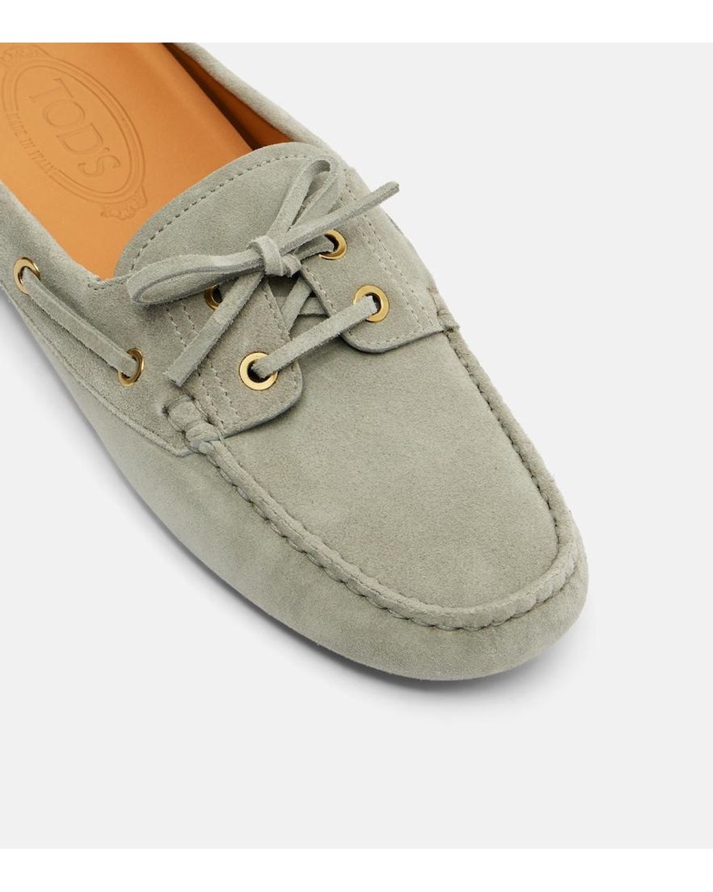 Tod's White Suede Mules