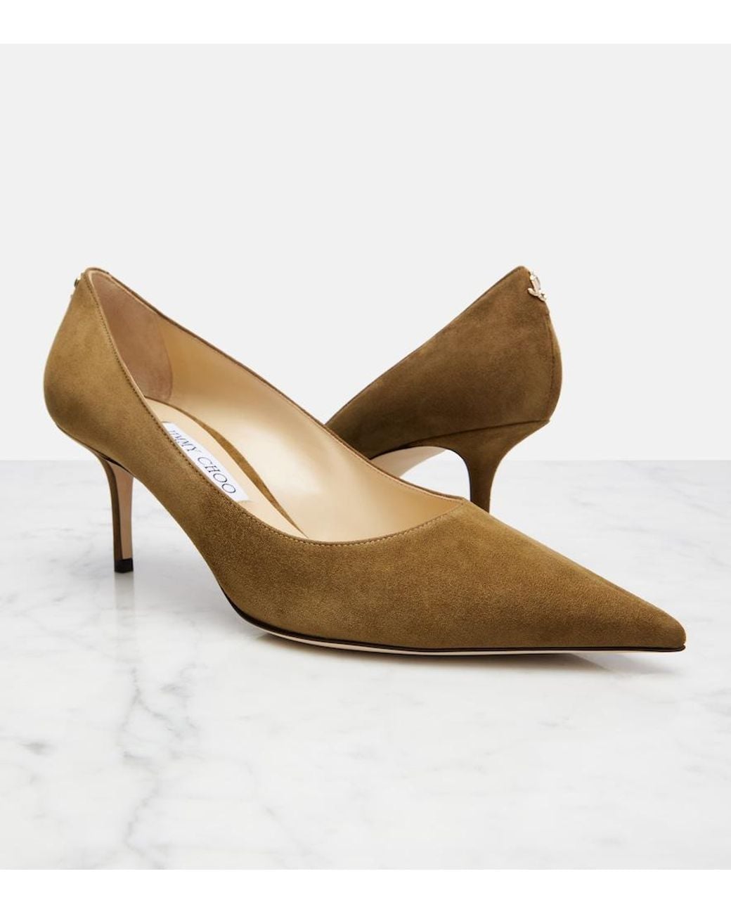 Jimmy Choo Natural Love 65 Suede Pumps