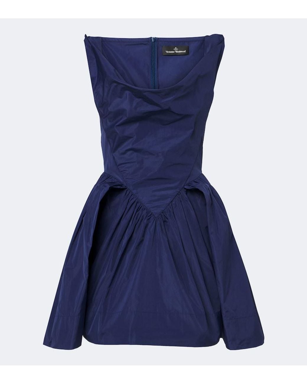 Vivienne Westwood Blue Sunday Draped Taffeta Minidress