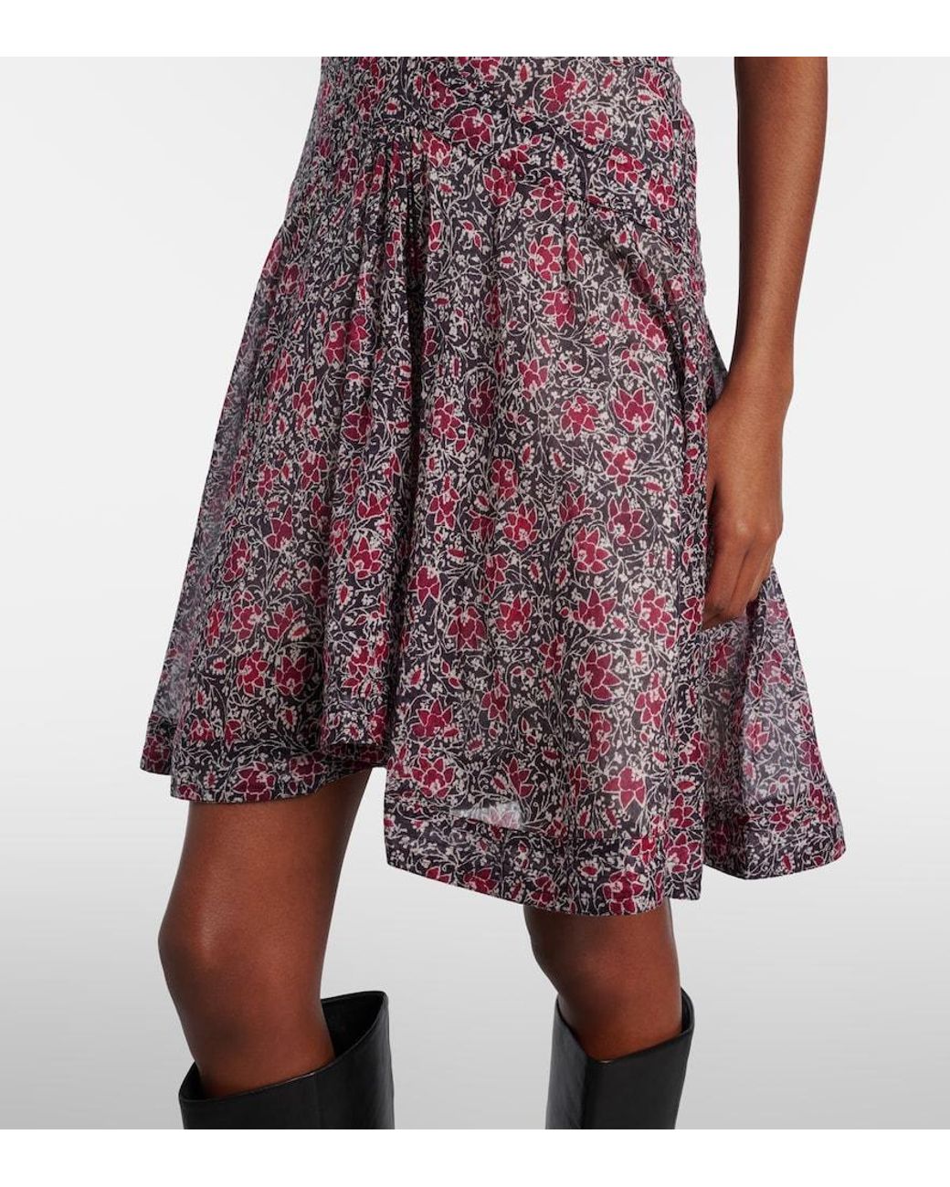 Isabel Marant Purple Short V-Neck Dress