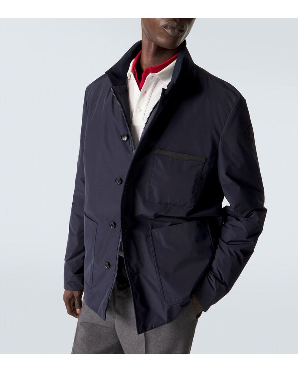 Moncler Blue Westerlies Down Overshirt for men