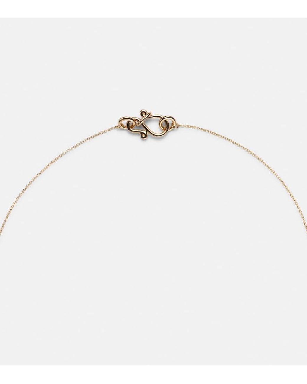 Sophie Bille Brahe White Soleil Simple 18Kt Necklace With Diamonds