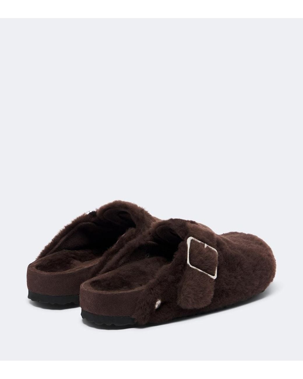 Birkenstock Boston Shearling Clogs in Brown | Lyst